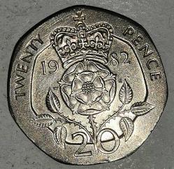 İNGİLTERE 1982   20 PENCE
