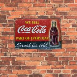 Coca Cola Kabartma Metal Poster Plaka Duvar Dekorasyon