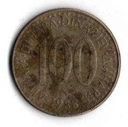 Sosyalist Yugoslavya 100 Dinar 1988 (mp2025)
