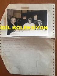 AJDA PEKKAN'IN ALİ BARS İLE OLAN EVLİLİĞİYLE İLGİLİ DÖNEMİNE AİT İKİ ADET ORİJİNAL FOTOĞRAF, 4 ADET GAZETE KÜPÜRÜ ve EVLENME DUYURUSU FOTOĞRAFI, TOPLAM 7 PARÇA SET HALİNDE