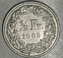 İSVİÇRE 1969  1/2 FRANK