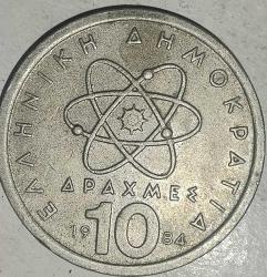 YUNANİSTAN 1984  10 DRAHMİ