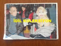 AJDA PEKKAN'IN DERGİDEN KESİLME 3'LÜ FOTOĞRAF SETİ - 17 x 13 cm, 14 x 9 cm ve 8 x 6 cm EBADINDA - AJDA PEKKAN'IN TEOMAN DEMİR İLİŞKİSİNE DAİR 3 FARKLI KARE