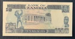 ZAMBİYA=1991  10 Kwacha P-31b  ÇİL'