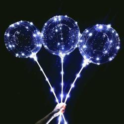 ışıklı balon şeffaf çubuklu balon parti ve eğlence balonu