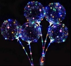 ışıklı balon şeffaf çubuklu balon parti ve eğlence balonu