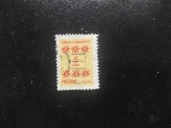 Mektup Zarfından Kesilmiş / Postadan Geçmiş İkili Pul Filateli - RESMİ POSTA , 5 LİRA - Türkiye Cumhuriyeti - Turkish stamp