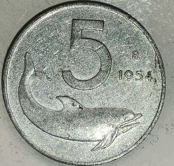 İTALYA 1954   5 LİRE