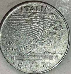 İTALYA 1939   50 CENTESIMI