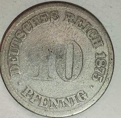 ALMANYA 1875  10 PFENNIG