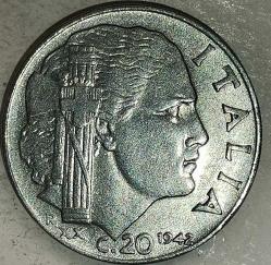 İTALYA  1942  20 CENTESİMİ