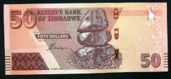 ZİMBABWE=2020  50 Dollars P-1045 ÇİL'
