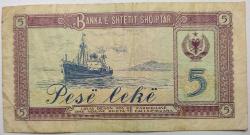 ARNAVUTLUK 5 LEKE 1976 TEMİZ+ KONDÜSYON