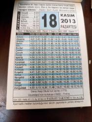 18  KASIM 2013 TAKVİM YAPRAĞI