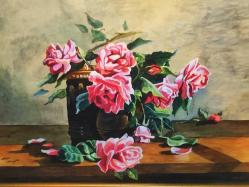 7622-ÇOK ŞAHANE DUBAİLİ RESSAM  İMZALI AHŞAP ÜZERİNE SULU BOYA RESİM TABLO