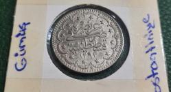 2 Abdülhamid 1293/32 5 Kuruş KOSTANTİNİYE  (Gümüş)