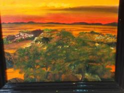 10311-CİHANGİR İMZALI DROLİT ÜZERİNE YAĞLI BOYA RESİM TABLO