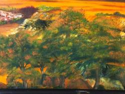 10311-CİHANGİR İMZALI DROLİT ÜZERİNE YAĞLI BOYA RESİM TABLO