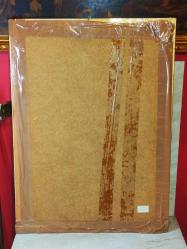 7618-DUBAİLİ RESSAM İMZALI AHŞAP ÜZERİNE SULU BOYA RESİM TABLO