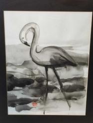 11132-ZEYNO İMZALI SULU BOYA RESİM TABLO