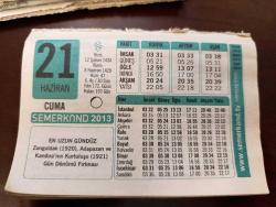 21 HAZİRAN 2013 TAKVİM YAPRAĞI