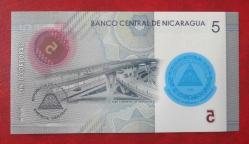 NİKARAGUA=2019   5 Cordobas    P-219   ÇİL'  POLYMER