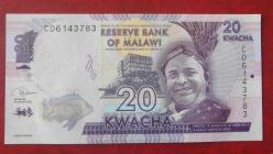 MALAVİ=2020  20 Kwacha  P-63  ÇİL'