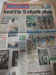 SABAH MELODİ GAZETESİ VE SABAH TELERAMA GAZETESİ KADINLARA ÖZEL - 13 Aralık 1992 -Karikatürler-Walt Disney/Boncuk-Mort Walker-Dick Browne/Bizim Aile-Tom Armstrong/Marvin-Graham Allen-John Dodd/Kral Kedi-Süleyman Turan/Dön Artık-Astroloji-Bülent Kısa-Klinik-Meltem Pusat-Telerama Programı-Sabah Filmleri-Öğlen Filmleri-Akşam Filmleri-Erdoğan Sevgin-kanal 6-10 milyarlık yılbaşı-rüstem batum-halit kıvanç-cüneyt türel-avni dilligil-tilbe batum-müzik dünyası-bizimkiler-umur bugay-aykut oral-salih kalyon-sadri alışık-selim ileri-izzet günay-kim korkar timsahtan-kayıp şehir-dünya güzellik yarışması-kırmızı koltuk-bizim koltuk kısa çizgiyi Ahmet altan-istanbul üniversitesi iktisat fakültesi-ismet sezgin-içişleri bakanı-kayıp şehir-iş makinede-yanlış doğrudur-Yıldız savaşları-bebek evi-lizbon'da kış-beyoğlu Yeni yıla hazır-vakko ve mavi gece-karizma-bir sivri zeka aranıyor-yeni bir fön seçildi marketim-emrah-eşref kolçak-nebahat çehre-serdar gökhan-levent dönmez-selma sonat