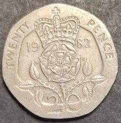 İNGİLTERE 20 PENCE 1982
