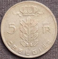 BELÇİKA 5 Frank 'BELGIË', 1961 ÇÇT (Baudouin I. / Leopold III.)