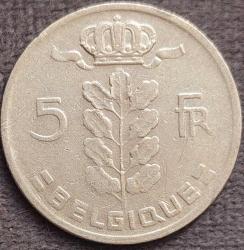 BELÇİKA 5 Frank 'BELGIQUE', 1965 ÇÇT+ (Baudouin I. / Leopold III.)