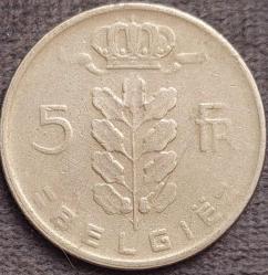 BELÇİKA 5 Frank 'BELGIË', 1966 ÇÇT+ (Baudouin I. / Leopold III.)