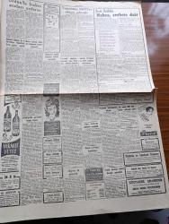 Cumhuriyet Gazetesi - 9 Aralık 1956 - Siyasal Bilgilerde 9 Öğrenciye Muvakkat İhraç Cezası Verildi - Yunanistan'ı NATO'ya Şikayet Edeceğiz - Demirperde Gerisinde Talebe İsyanı - Bir Roket 200 Kilometre Yükseğe Çıktı - Reşat Nuri Güntekin'in Ölümü Teessür Uyandırdı - İstanbul Beyoğlu Arasında Gece Tramvay Seferleri Başladı - Migros'da Yolsuzluk - Macar İşçileri Komünist Hükümete Meydan Okuyorlar - Aşktan Da Üstün Yazan Elizabeth Gaskell Yazı Dizisi - Şark Meselesi Yazan Hasan Ali Yücel Köşe Yazısı - Haftanın Şakaları Yazan Burhan Felek Köşe Yazısı - Eğlenceler Köşesi- Tarihin Tarihi İmparatoriçe Öjeni Çeviren Mazhar Kunt Yazı Dizisi - Bulmaca - Balkan Paktı Ne Olacak Yazan Ömer Sami Coşar - Striptiz Dansının Meni İçin Kanun Teklifi - Galatasaray Adalet Bugün Karşılaşıyor - Olimpiyat Oyunları Dün Kapandı - Fenerbahçe Vefa'yı 3 0 Yendi - Fenerbahçe Basketbolda Vefayı Mağlup Etti - Mambo Çocuk Kamyoneti - Fredo Limon Kolonyası