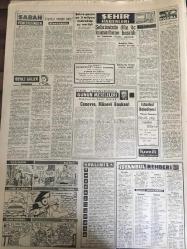YENİ SABAH GAZETESİ 13 TEMMUZ 1961 YIL :24 SAYI :8020--Gürsel  :Zayıf partiler birleşse iyi olur dedi---Gürsel ,henüz yuvarlak masa toplantısına taraftar değil --K.meclis Çelik Sanayii anlaşmasını kabul etti ---Yunus Reis motorunun kaptanı anlatıyor --Öktem ,Bursalılara kızıp temsilcilikten istifa etti ---Üç Amerikalı milyoner yatla İstanbul a geldi ---Kurdaş işçiye çalıştığı müesseseye ortak olma imkanı vereceğiz diyor ---Seyahat vergisi imiş !:Siyavuşgil ---Şehrimizde dün üç kumarhane basıldı ---Radyo Programları ---Bir uçak düştü 81 kişi öldü ---Cezayir de yine bombalar patladı ---Ermeni Patriği bir kaç gün sonra belli olacak --Furbol Federasyonun istifa etmesi gün meselesi --Naci ,Şeref ve Hüseyin kulüplerinde kaldılar --Galatasaray ın büyük ümidi Talat nihayet dün geldi --Kutik Türkiye nin en iyi takımı Beşiktaş tır dedi ---Kırkpınar yarın başlıyor --Bir turist iki karaborsacıyı dolandırıyor --Bir kadın yanarak öldü ---Y.Hakimler kurulu tasarısı hazırlanıyor ---
