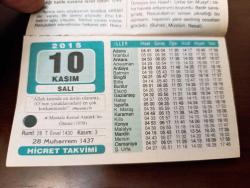 10 KASIM 2015 TAKVİM YAPRAĞI