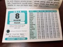 8 KASIM 2015 TAKVİM YAPRAĞI