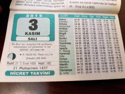 3 KASIM 2015 TAKVİM YAPRAĞI