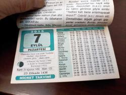 7 EYLÜL 2015 TAKVİM YAPRAĞI