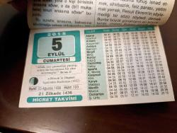 5 EYLÜL 2015 TAKVİM YAPRAĞI