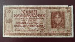 Efemera - Ukrayna - Nazi İşgali 10 Karbowanez - 1942 - kitantik - kitaLog