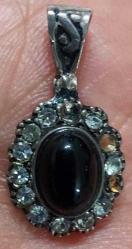 OSMANLI SON DÖNEMİ ORİJİNAL MÜTHİŞ İŞÇİLİKLİ AKİK TAŞLI GÜMÜŞ KOLYE UCU Ğ2RRR1A