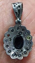 OSMANLI SON DÖNEMİ ORİJİNAL MÜTHİŞ İŞÇİLİKLİ AKİK TAŞLI GÜMÜŞ KOLYE UCU Ğ2RRR1A