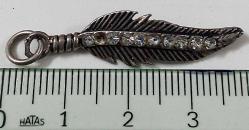 OSMANLI SON DÖNEMİ ORİJİNAL MÜTHİŞ İŞÇİLİKLİ MUTLULUĞUN SENBÖLÜ YAPRAK GÜMÜŞ KOLYE UCU 2Ü1EE1R