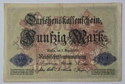 1914 Almanya 50 Reich Mark, Temiz