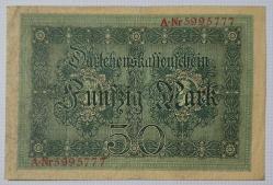 1914 Almanya 50 Reich Mark, Temiz