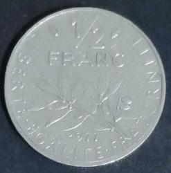 Fransa 1/2 (Yarım) Frank 1977
