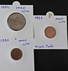 Türkiye Cumhuriyeti 1000 Lira 1990-91-92-93-94-95-1996 Küçük Tarih  Yıları  8353