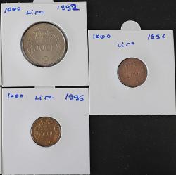 Türkiye Cumhuriyeti 1000 Lira 1990-91-92-93-94-95-1996 Küçük Tarih  Yıları  8353