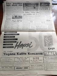 Cumhuriyet Gazetesi - 6 Eylül 1959 - Hariçten Gazel Yazan Nadir Nadi Köşe Yazısı - Kıbrıs Müzakereleri Tekrar Çıkmaza Girdi - Devlet Geliri Arttı - CHP Toplantılarında İktidar Tenkit Edildi - Irak Kasım Hükümeti İle İlk Anlaşmayı İmzaladık - Laos'ta Fevkalade Hal İlan Edildi - İskenderun Yasak Bölge Olmaktan Çıktı - Ortadirek Yazan Yaşar Kemal Yazı Dizisi - Sovyet Rusya Diktatörü Nikita S. Hrutçef Yazan Roy MacGregor Hastle Yazı Dizisi -  Arjantin Cumhurbaşkanı Asi Generale Boyun Eğdi - Ağalar Beyler Şeyhler Ve Demokrasi Yazan Yaşar Kemal -  Resimli Roman Azrail Der Ki Yazan Suat Taşer Resimleyen Hüseyin Mumcu - Haftanın Şakaları Yazan Burhan Felek - Koruyucu Melekler Çizgi Roman - Bay Oscar Karikatür - Profesör Nimbüs'ün Maceraları Çizgi Roman - Fenerbahçe Vefa'yı Dün Net Mağlup Etti 5 1 - Cezmi Or Müsabakalarının İlk Gününde Dereceler Düşük - Yelken Birincilikleri Bugün Nihayet Eriyor - Deniz Kulübünün Yüzme Yarışları - İstanbulspor 3 Karagümrük 0 - Tamek - Gençler Sutopu Maçları