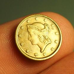 Efemera - ABD 1852 / 1 DOLAR ''D'' ALTIN - BİREBİR İMİTASYONU - kitantik - kitaLog